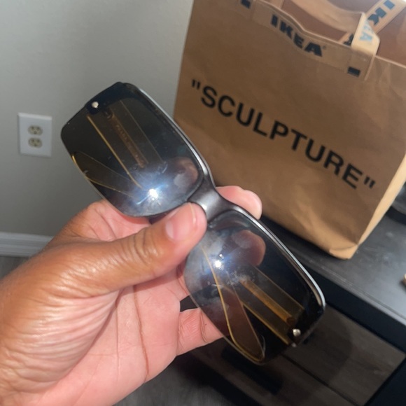 Y2K PRADA Gradient Unisex Sunglasses Black Tan Made in Italy SPR09B 60 5AZ-3N1 - Picture 12 of 13